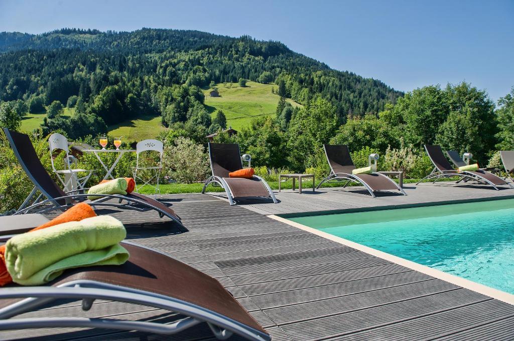 Hotel-Chalet Les Ecureuils Restaurant, Piscine, Garage Le Grand-Bornand Exteriér fotografie